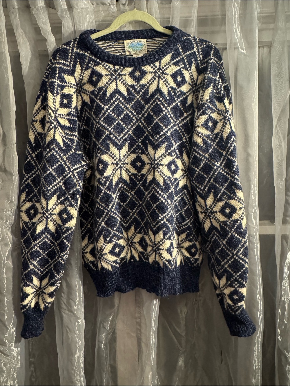 Vintage RNM Outfitters Nordic Snowflakes Wool Blend Sweater